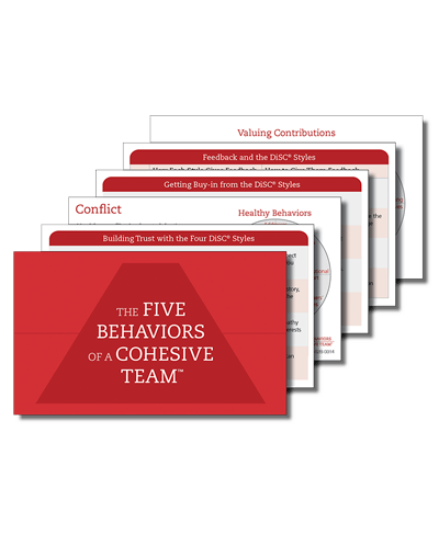 Five Behaviors steps team performance cards disc partners