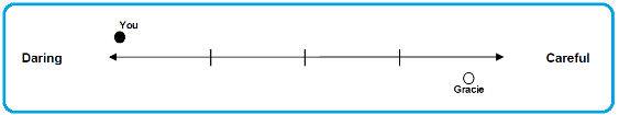 DiSC continua scale on daring